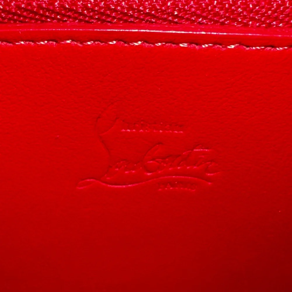 Christian Louboutin Pink Leather Studded Long Wallet Panettone - Picture 11 of 12